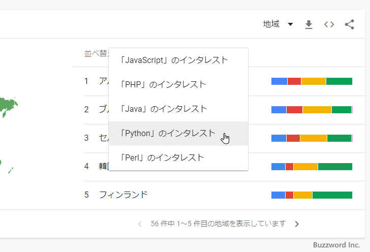 複数のキーワードの検索回数を比較する(7)