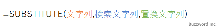 SUBSTITUTE関数を使って改行を削除する(1)