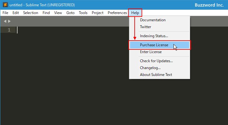 Sublime Textのライセンス購入の手順(3)